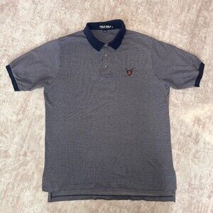Polo Golf Ralph Lauren Mens Polo Shirt XL Navy White Geometric Crest Logo